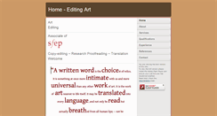 Desktop Screenshot of editing-art.com